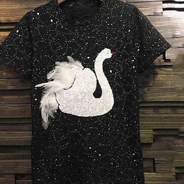 casual short sleeves swan womens tank shirts sequins basic tee plus size xl arrival, White
casual short sleeves swan womens tank shirts sequins basic tee plus size xl arrival, White