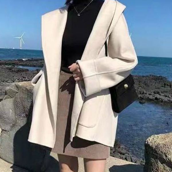 blends women trendy spring ulzzang hooded all-match cloak open stitch elegant thin pure soft female outerwear chic, Black;brown
blends women trendy spring ulzzang hooded all-match cloak open stitch elegant thin pure soft female outerwear chic, Black;brown