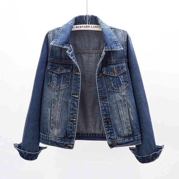 jacket spring vintage washed blue denim women casual short coat long sleeve jeans jacket female outerwear chaqueta mujer, Black;brown
jacket spring vintage washed blue denim women casual short coat long sleeve jeans jacket female outerwear chaqueta mujer, Black;brown