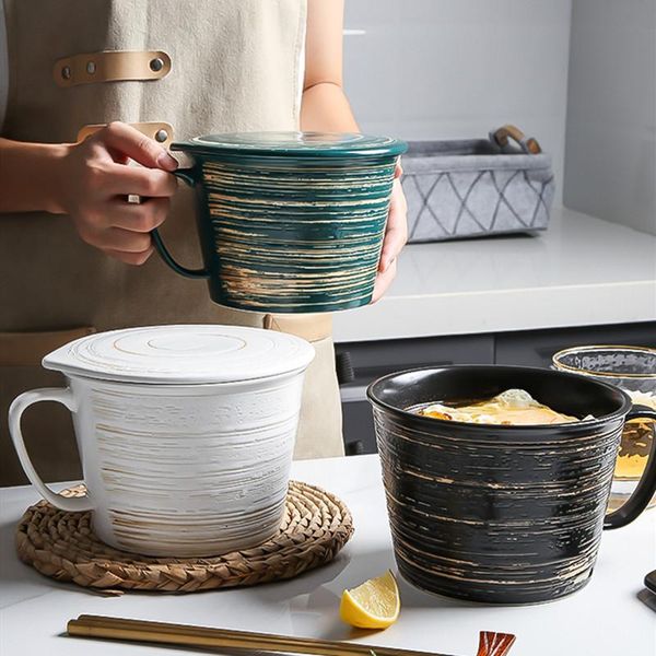 bowls japanese creative ceramic tableware household instant noodle cup with cover breakfast student bowl
bowls japanese creative ceramic tableware household instant noodle cup with cover breakfast student bowl