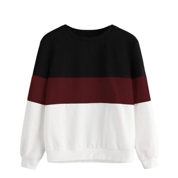 round collar cut sew pullover stripe hoodie print sweatshirt women's long sleeve blouse autumn spring oversized loose blouse, Black
round collar cut sew pullover stripe hoodie print sweatshirt women's long sleeve blouse autumn spring oversized loose blouse, Black