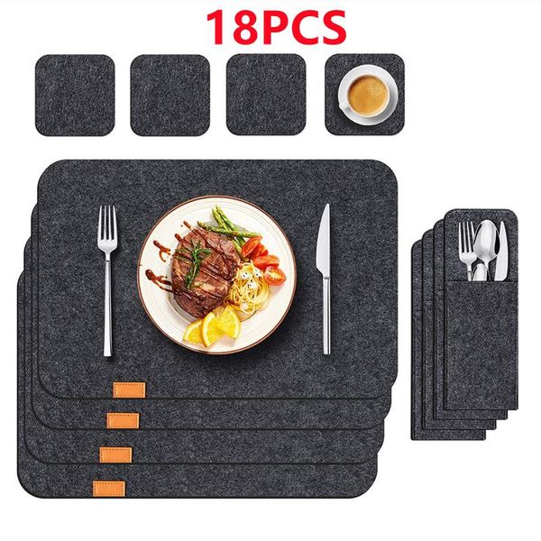 mats & pads 18pcs table placemats drink coasters pouch holder protective pad heat insulated kitchen cutlery washable
mats & pads 18pcs table placemats drink coasters pouch holder protective pad heat insulated kitchen cutlery washable