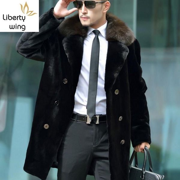 men's fur & faux double breasted collar mens coat business man overcoat plus size s-6xl sobretudo masculino winter thick warm coats, Black
men's fur & faux double breasted collar mens coat business man overcoat plus size s-6xl sobretudo masculino winter thick warm coats, Black