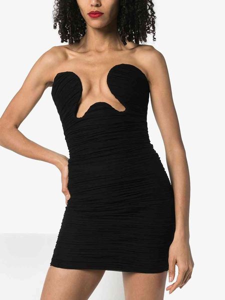 female fashion summer strapless mesh ruched black elegant night stylish party dress, Black;gray
female fashion summer strapless mesh ruched black elegant night stylish party dress, Black;gray