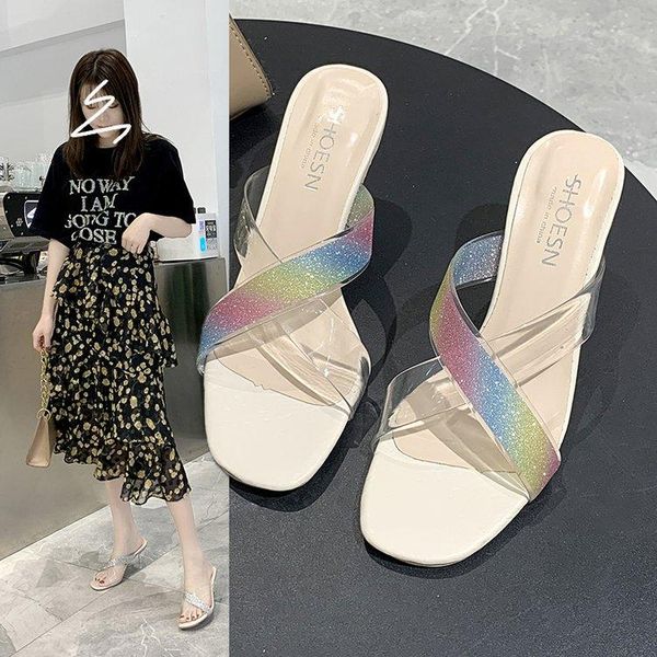 summer woman slippers lady rainbow mid-heel casual beach flip flops sandal women sandals female flats slipper, Black
summer woman slippers lady rainbow mid-heel casual beach flip flops sandal women sandals female flats slipper, Black