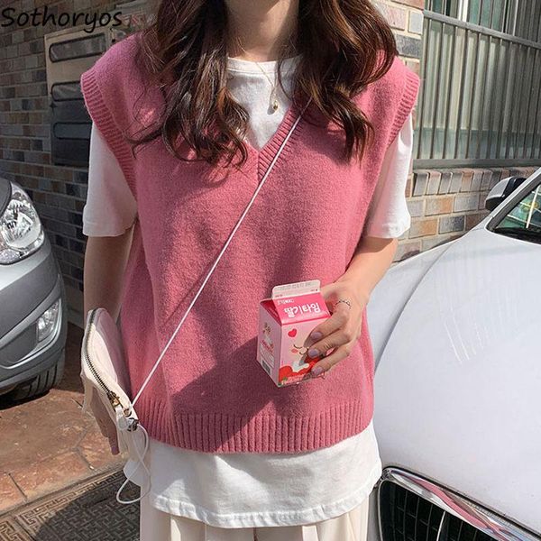 women's vests vest women spring colorful korean-style baggy v-neck sleeveless knitted sweater all-match solid simple students leisure t, Black;white
women's vests vest women spring colorful korean-style baggy v-neck sleeveless knitted sweater all-match solid simple students leisure t, Black;white