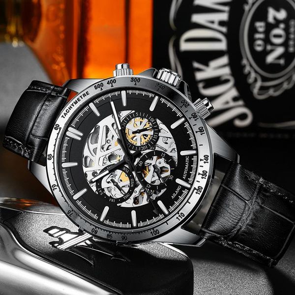 wristwatches brand mechanical wristwatch luxury fashion fully automatic week stainless steel waterproof sport 30m watch men ailang 8827b, Slivery;brown
wristwatches brand mechanical wristwatch luxury fashion fully automatic week stainless steel waterproof sport 30m watch men ailang 8827b, Slivery;brown