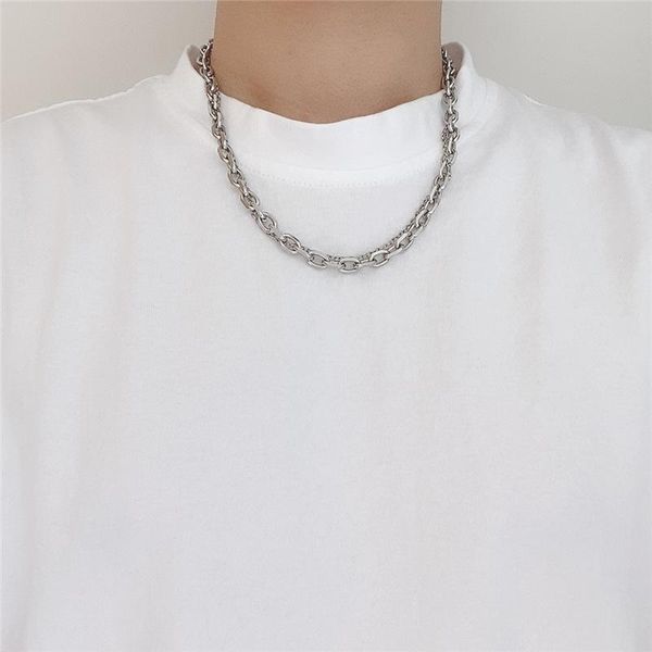 fashionable angle oblique grinding o-shaped double pendant titanium steel stainless simple chain necklaces, Silver
fashionable angle oblique grinding o-shaped double pendant titanium steel stainless simple chain necklaces, Silver