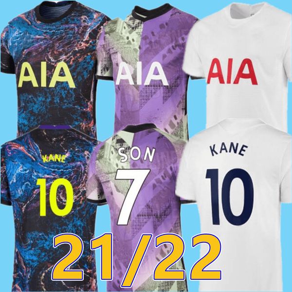 men + kids kit sets 21 22 kane son bergwijn ndombele soccer jerseys player version 2021 2022 lucas dele tottenham jersey football t-shirt lo, Black;yellow