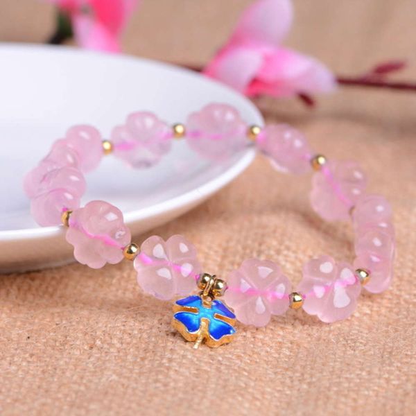 2020 new clover crystal bracelet women's popular jewelry horse powder hand string yiwu, Black
2020 new clover crystal bracelet women's popular jewelry horse powder hand string yiwu, Black