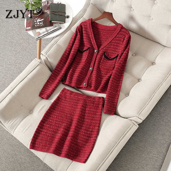 spring fashion runway two piece outfit women knitted sweater and skirt suit office lady red party twinset 210601, White
spring fashion runway two piece outfit women knitted sweater and skirt suit office lady red party twinset 210601, White