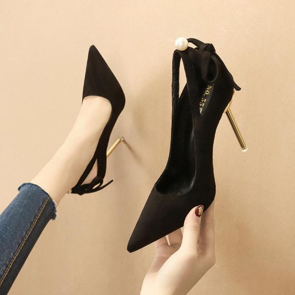 dress shoes korean pointed toe hollow bow suede high heels stiletto fairy style single women's pumps ladies party wedges, Black
dress shoes korean pointed toe hollow bow suede high heels stiletto fairy style single women's pumps ladies party wedges, Black