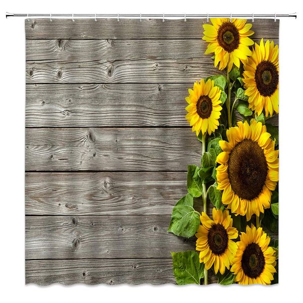 sunflower shower curtain rustic planks with vibrant plant flowers decor country style,fabric bathroom set with hooks 70x70
sunflower shower curtain rustic planks with vibrant plant flowers decor country style,fabric bathroom set with hooks 70x70