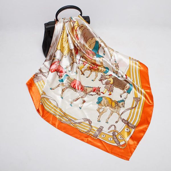 scarves 2021 imitation silk scarf for women, 90cmx90cm, small square, decorative scarf, printed women's headscarf, Blue;gray
scarves 2021 imitation silk scarf for women, 90cmx90cm, small square, decorative scarf, printed women's headscarf, Blue;gray