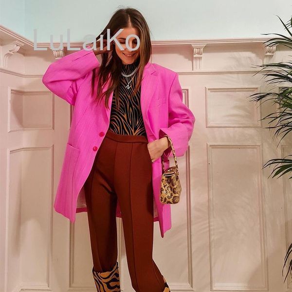 women's suits & blazers shoulder pad pocket ol work suit jacket oversize rose red casual long sleeve button coat 2021 spring autumn bla, White;black
women's suits & blazers shoulder pad pocket ol work suit jacket oversize rose red casual long sleeve button coat 2021 spring autumn bla, White;black