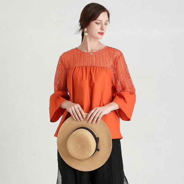women's blouses & shirts loose short-sleeved t-shirt 2021 summer lace stitching shirt fashion hollow women blouse bl210014, White
women's blouses & shirts loose short-sleeved t-shirt 2021 summer lace stitching shirt fashion hollow women blouse bl210014, White