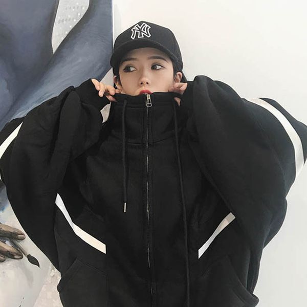 qnpqyx new autumn women's sweatshirts korean version of harajuku bf wind high collar ulzzang plus velvet thick bat sleeve jacket, Black
qnpqyx new autumn women's sweatshirts korean version of harajuku bf wind high collar ulzzang plus velvet thick bat sleeve jacket, Black