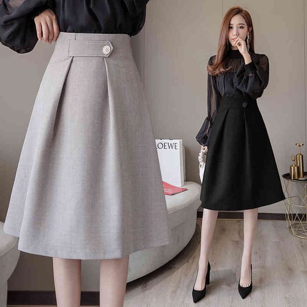 skirts fashion korean style t for woman button autumn winter vintage solid work wear lady office business pkzl, Black
skirts fashion korean style t for woman button autumn winter vintage solid work wear lady office business pkzl, Black
