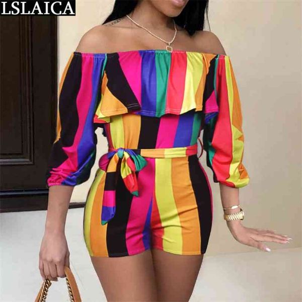 female jumpsuit long sleeve off shoulder print lace up women summer casual ruffles slim elegant overalls lady 210515, Black;white
female jumpsuit long sleeve off shoulder print lace up women summer casual ruffles slim elegant overalls lady 210515, Black;white