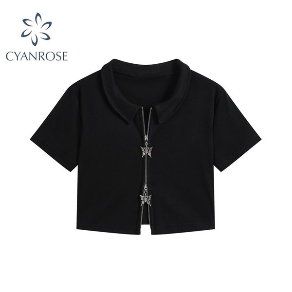 fashion women black gothic cardigan shirts summer vintage harajuku short sleeve butterfly zipper sliming e-girl crop 210515, White
fashion women black gothic cardigan shirts summer vintage harajuku short sleeve butterfly zipper sliming e-girl crop 210515, White