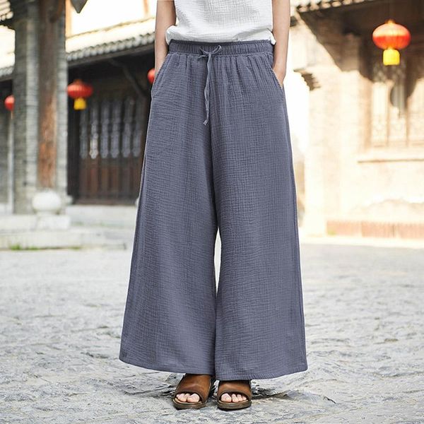 women's pants & capris johnature wide leg for women cotton linen belt trouser 2021 spring elastic waist solid color pockets casual, Black;white
women's pants & capris johnature wide leg for women cotton linen belt trouser 2021 spring elastic waist solid color pockets casual, Black;white