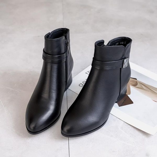 boots women platform genuine leather waterproof boot shoes, Black
boots women platform genuine leather waterproof boot shoes, Black