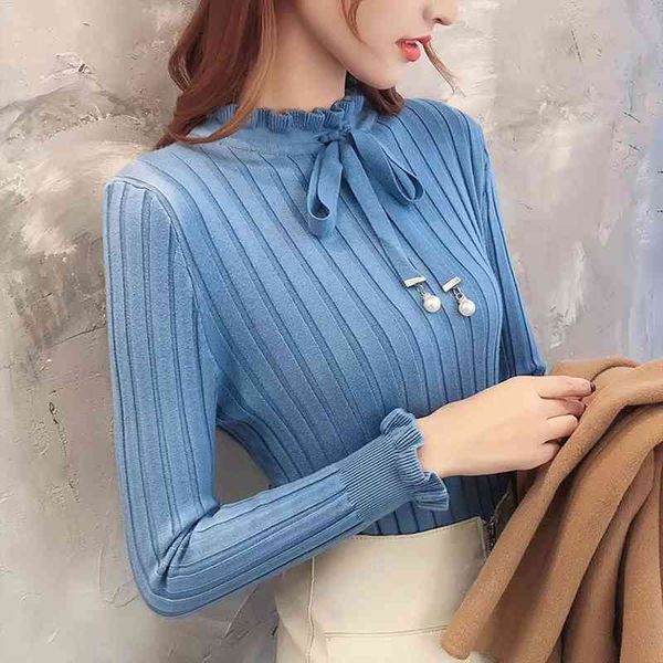 autumn long sleeve bowknot womens shirts slim basic knitwear ruffle sweater pullover, White
autumn long sleeve bowknot womens shirts slim basic knitwear ruffle sweater pullover, White