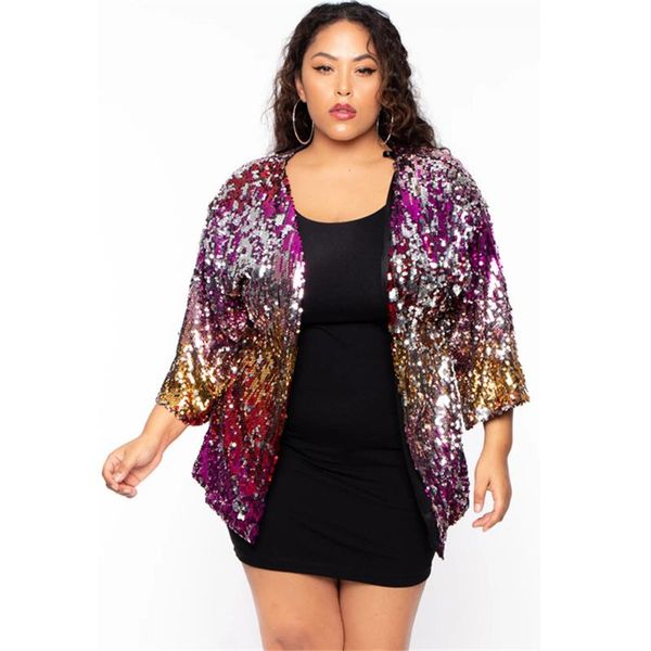 plus size outerwear & coats fall gradient sequined long jackets women sleeve open stitch loose streetwear outwear elegant cardigans, Black
plus size outerwear & coats fall gradient sequined long jackets women sleeve open stitch loose streetwear outwear elegant cardigans, Black