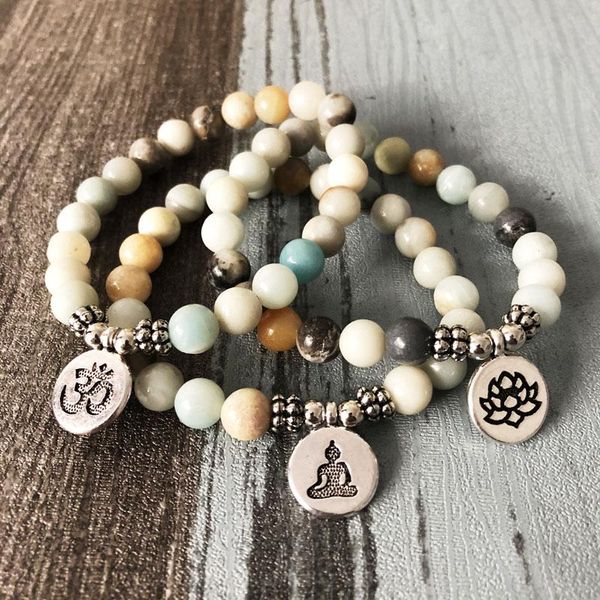 tennis men women mala om bracelets lotus buddha yoga charm wrist amazonite beaded boho blue jewelry, Golden;silver
tennis men women mala om bracelets lotus buddha yoga charm wrist amazonite beaded boho blue jewelry, Golden;silver