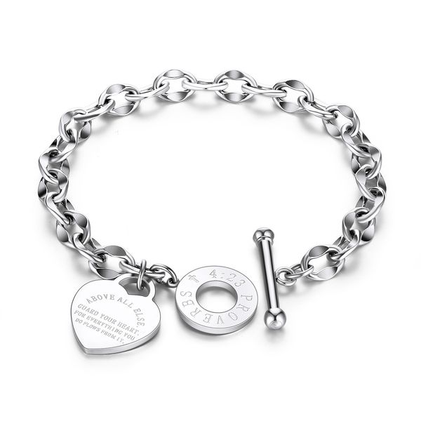 2021 arrival stainless steel chain bracelets engraved words personalized heart o letter love bible proverbs link bracelet women jewel, Black
2021 arrival stainless steel chain bracelets engraved words personalized heart o letter love bible proverbs link bracelet women jewel, Black