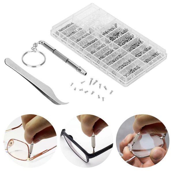 professional hand tool sets eyeglasses repairing kit set assorted storage box design 1000pcs screws and pad with micro screwdriver for watch 
professional hand tool sets eyeglasses repairing kit set assorted storage box design 1000pcs screws and pad with micro screwdriver for watch