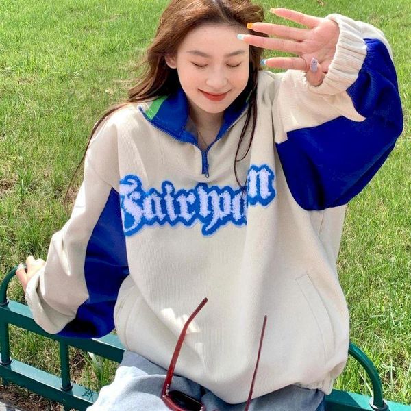 women's hoodies & sweatshirts preppy hoodie collar women oversized long sleeve sweatshirt embroidered pullover zipper fleece autumn win, Black
women's hoodies & sweatshirts preppy hoodie collar women oversized long sleeve sweatshirt embroidered pullover zipper fleece autumn win, Black