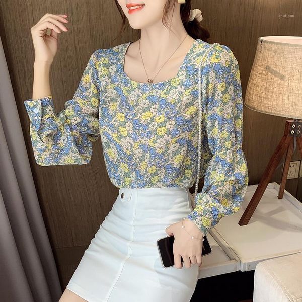 women's blouses & shirts fashion korean style chiffon lovely girl's floral 2021 spring summer long sleeve blusas mujer, White
women's blouses & shirts fashion korean style chiffon lovely girl's floral 2021 spring summer long sleeve blusas mujer, White