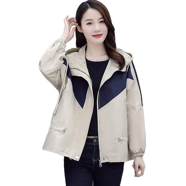 women's trench coats spring autumn windbreaker women 2021 fashion windproof overcoat loose hooded baseball uniform casual, Tan;black
women's trench coats spring autumn windbreaker women 2021 fashion windproof overcoat loose hooded baseball uniform casual, Tan;black
