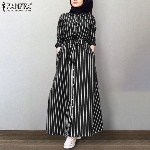 casual dresses turkey abaya hijab dress zanzea vintage women muslim fashion lapel neck long sleeve striped shirt femme robe, Black;gray
casual dresses turkey abaya hijab dress zanzea vintage women muslim fashion lapel neck long sleeve striped shirt femme robe, Black;gray