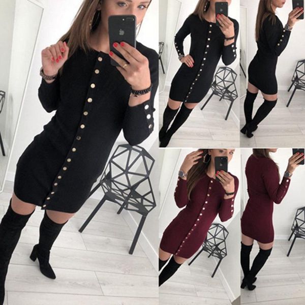 women knit mental bodycon mini dress off shoulder button down pencil autumn casual dresses, Black;gray
women knit mental bodycon mini dress off shoulder button down pencil autumn casual dresses, Black;gray