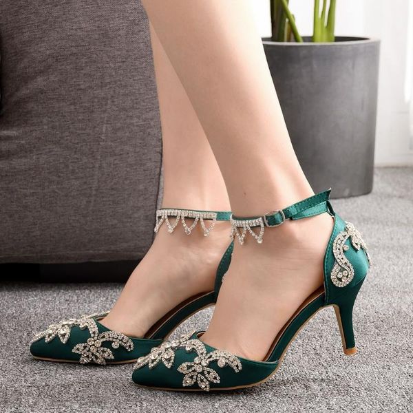 women sandals shoe 7.5cm high heel bling pointed toe buckle summer fashion casual wedding black red green shoes
women sandals shoe 7.5cm high heel bling pointed toe buckle summer fashion casual wedding black red green shoes