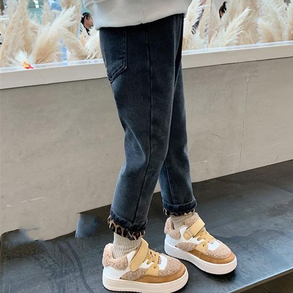 kids clothes winter boys girls jeans pants solid color leopard fleece warm pencil 2-7yrs children's denim trousers, Blue
kids clothes winter boys girls jeans pants solid color leopard fleece warm pencil 2-7yrs children's denim trousers, Blue