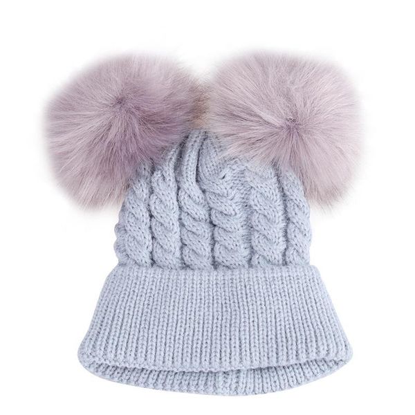 caps & hats kids headdress winter baby warm twisted knit hat double hairball crochet (grey), Yellow
caps & hats kids headdress winter baby warm twisted knit hat double hairball crochet (grey), Yellow