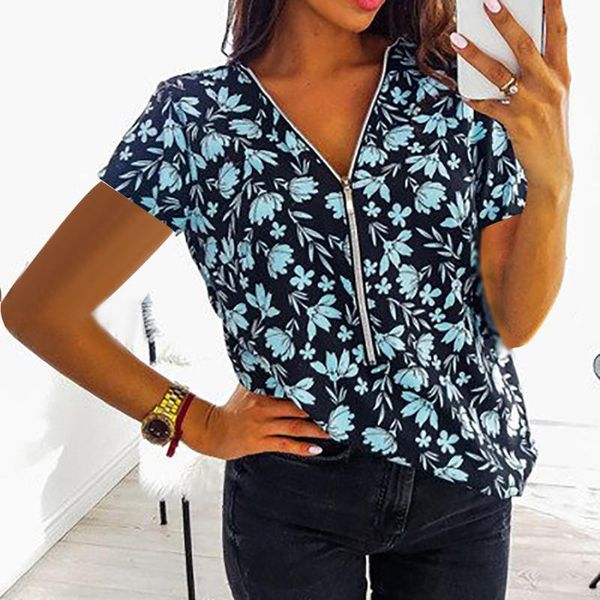 women elegant plus size print zipper t-shirts ladies short sleeve v-neck pullover shirt summer female vintage blusas @40 women's t-shi, White
women elegant plus size print zipper t-shirts ladies short sleeve v-neck pullover shirt summer female vintage blusas @40 women's t-shi, White
