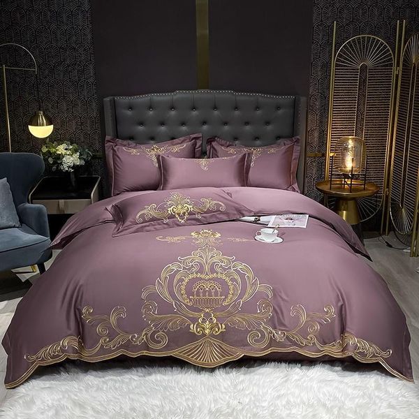 bedding sets golden embroidery egyptian cotton duvet cover luxury 4pcs set sateen weave silky soft flat/fitted sheet pillowcase
bedding sets golden embroidery egyptian cotton duvet cover luxury 4pcs set sateen weave silky soft flat/fitted sheet pillowcase
