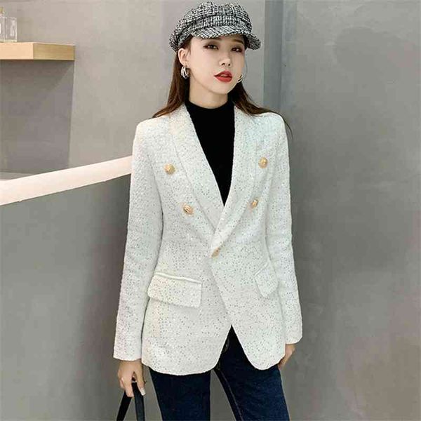vintage sequins women's coats notched collar long sleeve tweed wool jacket for female fashion clothes autumn 210520, Black;brown
vintage sequins women's coats notched collar long sleeve tweed wool jacket for female fashion clothes autumn 210520, Black;brown