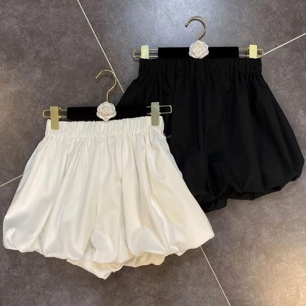 high elastic waist puff ball womens shorts versatile straight fashion solid color tide spring summer feminino, White;black
high elastic waist puff ball womens shorts versatile straight fashion solid color tide spring summer feminino, White;black