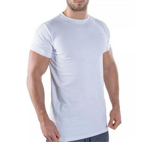 men's t-shirts men short sleeve solid cotton t-shirt gyms fitness bodybuilding workout t shirts male casual fashion slim tee brand app, White;black
men's t-shirts men short sleeve solid cotton t-shirt gyms fitness bodybuilding workout t shirts male casual fashion slim tee brand app, White;black