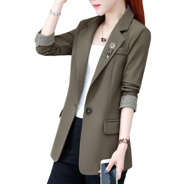 women's suits & blazers 2021 womens casual blazer spring autumn korean plus size blouse british style suit jacket female trench coat bl, White;black
women's suits & blazers 2021 womens casual blazer spring autumn korean plus size blouse british style suit jacket female trench coat bl, White;black