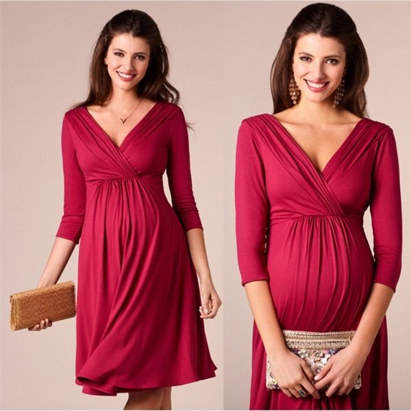 dresses for women pregnant dresses maternity v-neck three quarter sleeve pleated beautiful clothes pregnancy party evening dress, Black;gray
dresses for women pregnant dresses maternity v-neck three quarter sleeve pleated beautiful clothes pregnancy party evening dress, Black;gray