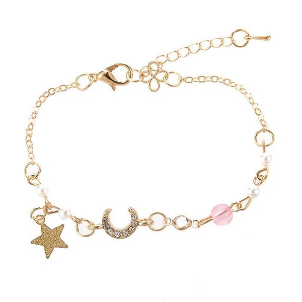 charm bracelets l9 moon star bracelet with beaded jewelry female valentine's day gift, Golden;silver
charm bracelets l9 moon star bracelet with beaded jewelry female valentine's day gift, Golden;silver