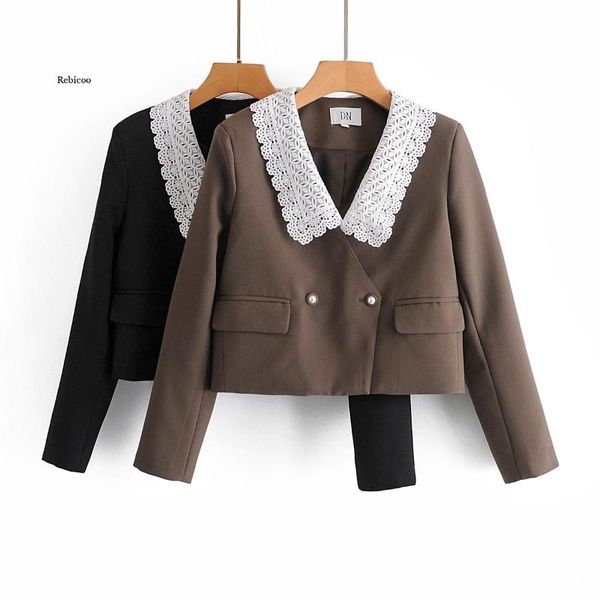 fashion women blazer turn down collar double breasted lovely short jacket ol female spring outwear coat women's suits & blazers, White;black
fashion women blazer turn down collar double breasted lovely short jacket ol female spring outwear coat women's suits & blazers, White;black