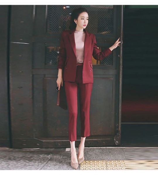 women's suits & blazers korean version of autumn and winter office lady temperament slim suit + pencil pants two-piece b17q, White;black
women's suits & blazers korean version of autumn and winter office lady temperament slim suit + pencil pants two-piece b17q, White;black