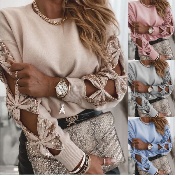 women's sweaters female knitted sweater sequins long sleeve ribbon 35i3, White;black
women's sweaters female knitted sweater sequins long sleeve ribbon 35i3, White;black
